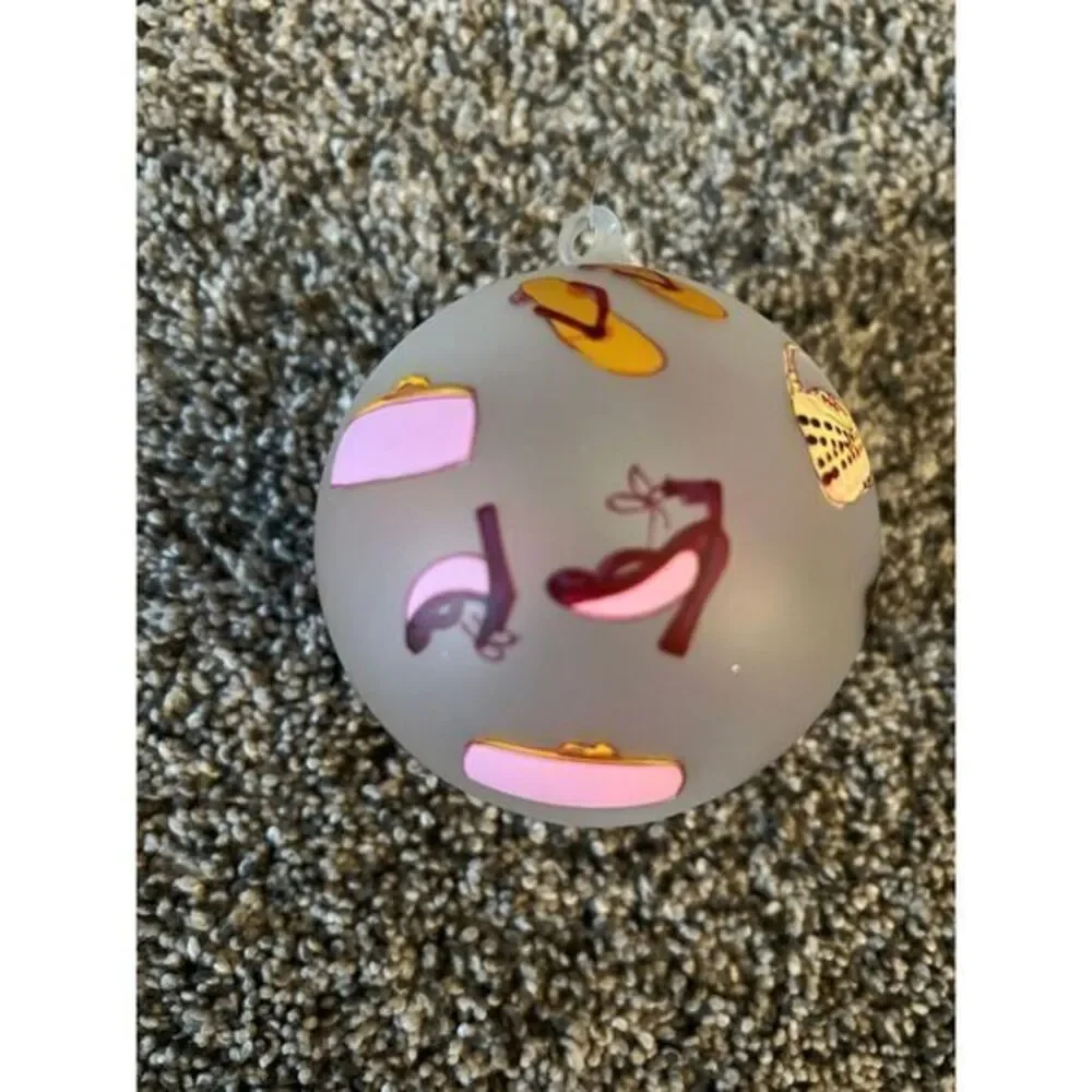 Hand painted glass‎ ornaments shoes and purses